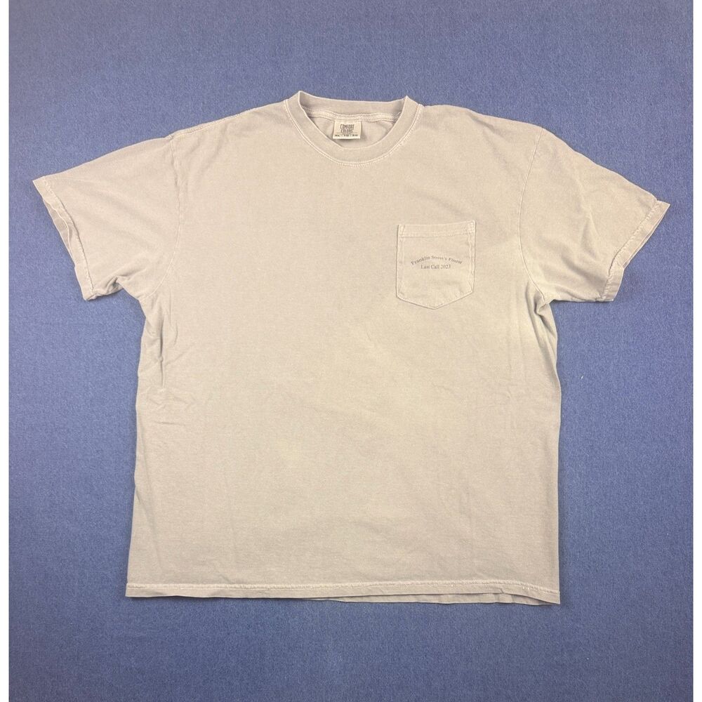 Comfort Colors Franklin Street Last Call 2023 Pocket Graphic Tee XL Gray